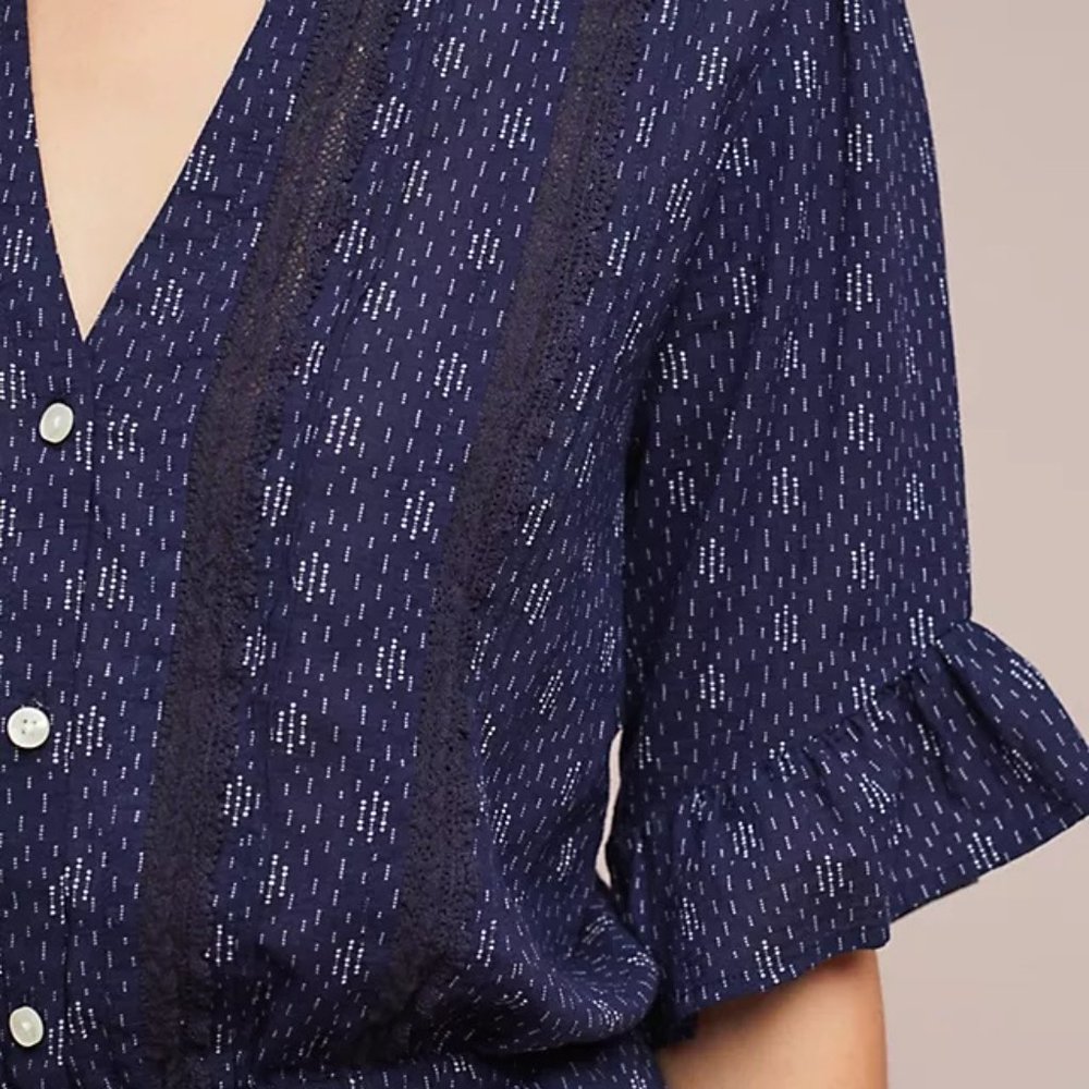 Elegant Navy Blue Dress - Picture 4 of 13